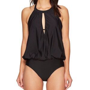 Athena Small cabana Black soft cup one piece black Swimsuit - New